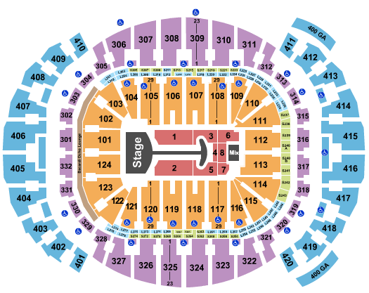 Kaseya Center Lady Gaga Seating Chart